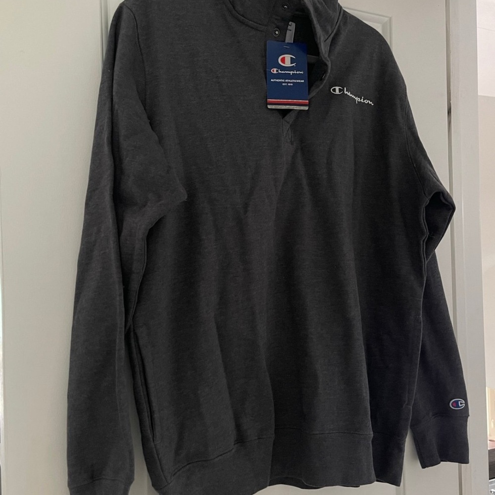 Champion Men's Crewneck Sweater - Dark Gray